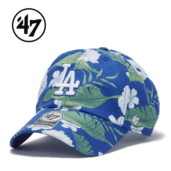 47 キャップ クリーンナップ ロサンゼルス・ドジャース BEACH SIDE ロイヤルブルー 青 アロハ柄