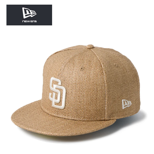 ニューエラ 麦わら風 キャップ 59FIFTY サンディエゴ・パドレス ペーパー ストロー カーキベージュ sd