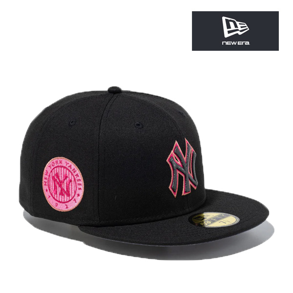 ニューエラ キャップ 59FIFTY ストロベリームーン ニューヨーク ヤンキース ピンク ブラック 黒 ny