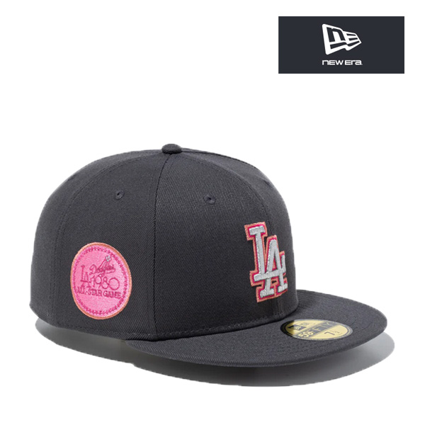ニューエラ キャップ 59FIFTY ストロベリームーン ロサンゼルス ドジャース グラファイト グレー la