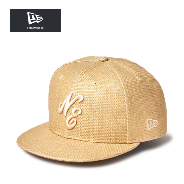 ニューエラ ペーパー 麦わら風 キャップ 9FIFTY クラシック ロゴ ナチュラル