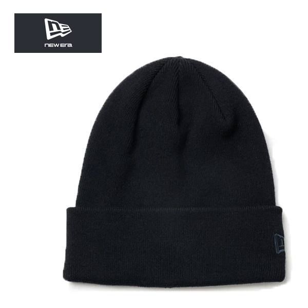 ニューエラ ニット帽 ベーシック カフニット コットン 綿 ブラック黒 new era
