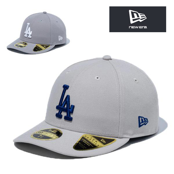ニューエラ 59FIFTY ロープロ ロープロファイル lp ロサンゼルス ドジャース LA グレー
